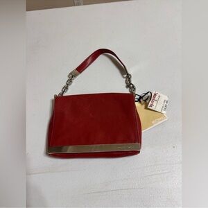 NWT! Michael Kors Red Leather Handbag Shoulder Bag Clutch Woman's